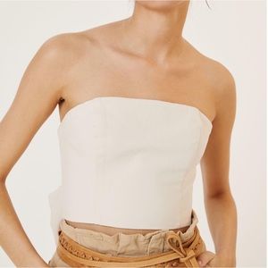 Anthropologie Bow Top in Cream/ Ecru by Hutch